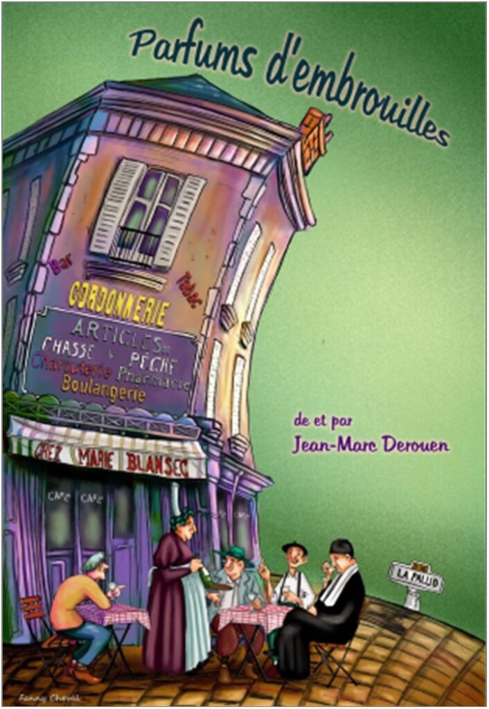Affiche Parfums d'embrouilles - spectacle Jean-Marc Derouen - Contes